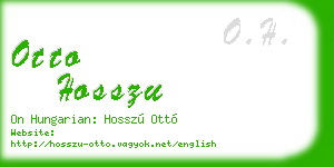 otto hosszu business card